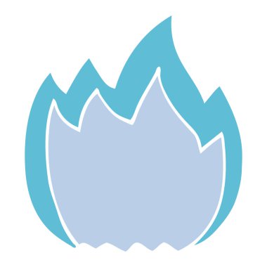 çizgi film doodle açık alev