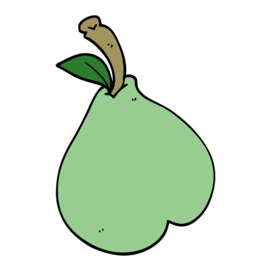 çizgi film doodle sağlıklı armut