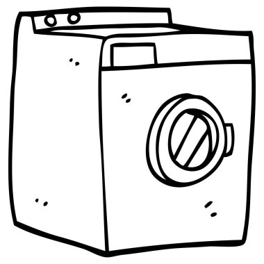 çizim karikatür çamaşır makinesi