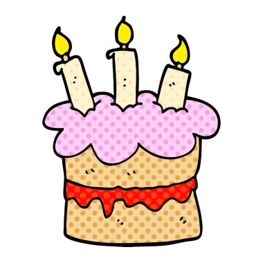 çizgi film doodle Doğum günü pastası
