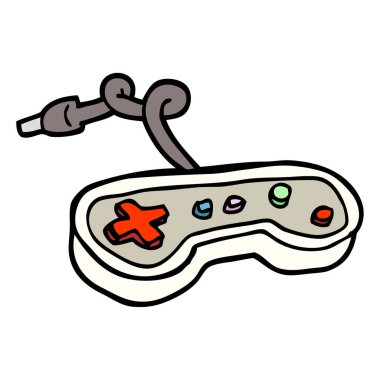 elle çizilmiş doodle tarzı çizgi film oyun denetleyicisi