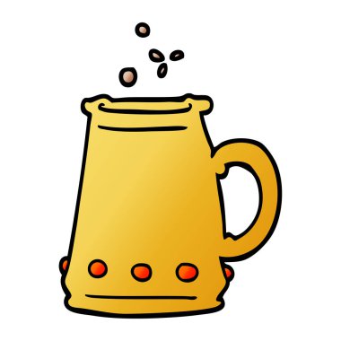 vektör degrade illüstrasyon karikatür jem encrusted Kupası