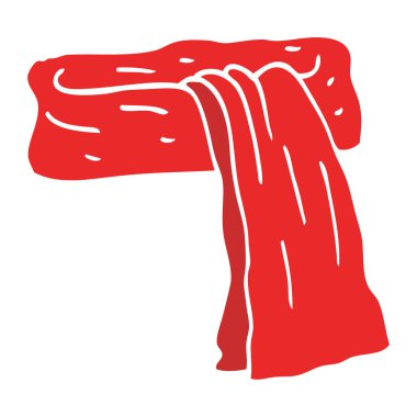 çizgi film doodle eşarp, vektör çizim