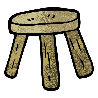 Grunge dokulu illüstrasyon karikatür küçük dışkı