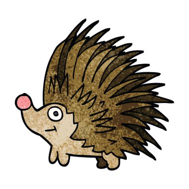 çizgi film doodle dikenli kirpi