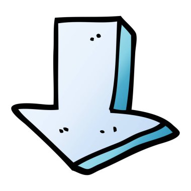 çizgi film doodle ok işaret yönünü