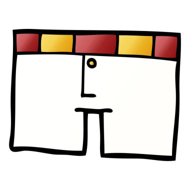 çizgi film doodle iç çamaşırı, vektör çizim