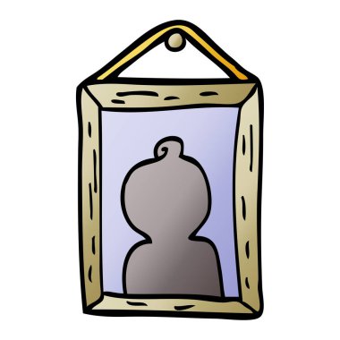 vektör degrade illüstrasyon karikatür portre duvar