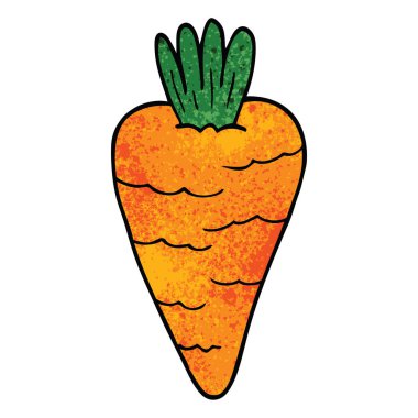 düz çizgi film doodle havuç