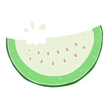 kavun dilimi düz renkli çizimi