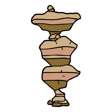çizgi film doodle yığılmış taşlar