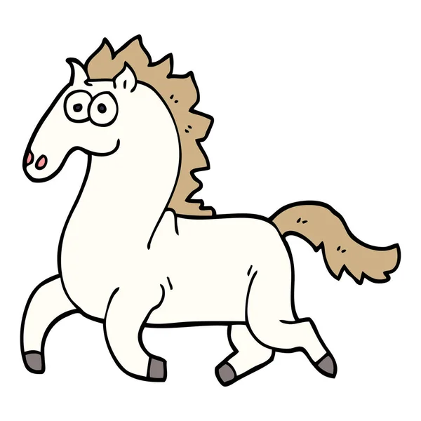 cartoon doodle running horse - Stock Image - Everypixel