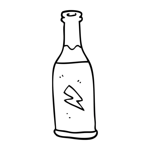 Line Drawing Cartoon Cheap Drink — Stock Vector