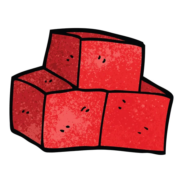 Cartoon Doodle Stacked Bricks — Stock Vector