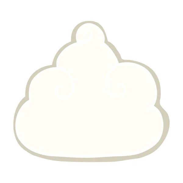 Cartoon Doodle Wolk Symbool — Stockvector