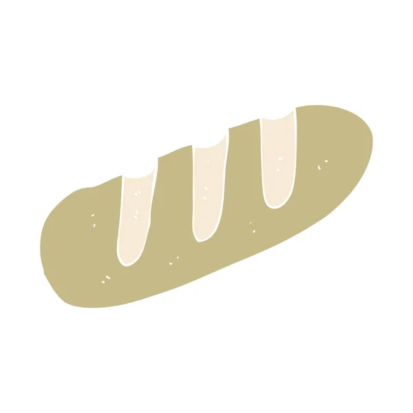 Plochý Barevný Obrázek Bochník Chleba — Stockový vektor