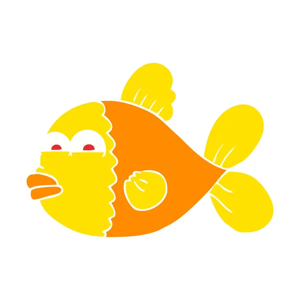 Flachfarbige Abbildung Von Fischen — Stockvektor