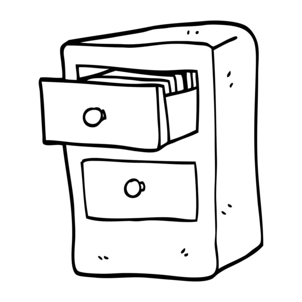 Μαύρο Και Άσπρο Γελοιογραφία Συρτάρια Αρχείων — Διανυσματικό Αρχείο