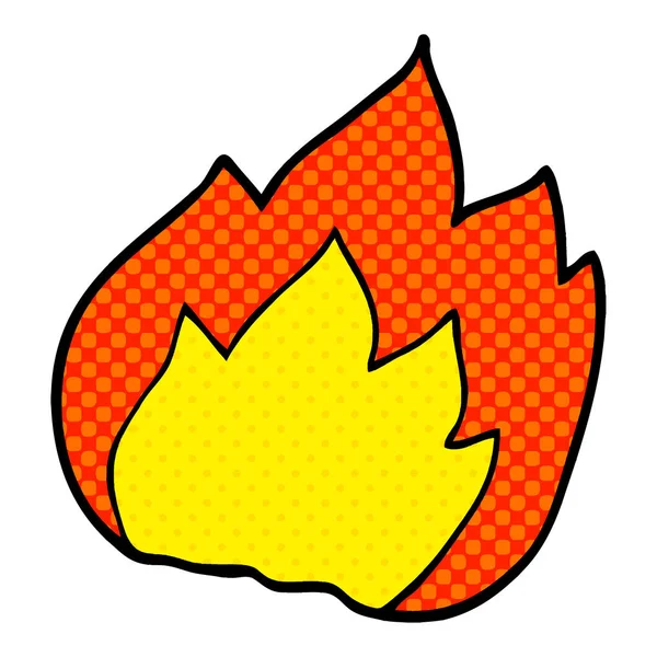 Desenho Animado Doodle Fire Ilustração Vetorial — Vetor de Stock