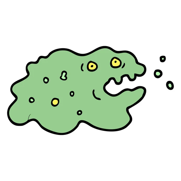 Hand Drawn Doodle Style Cartoon Germ — Stock Vector