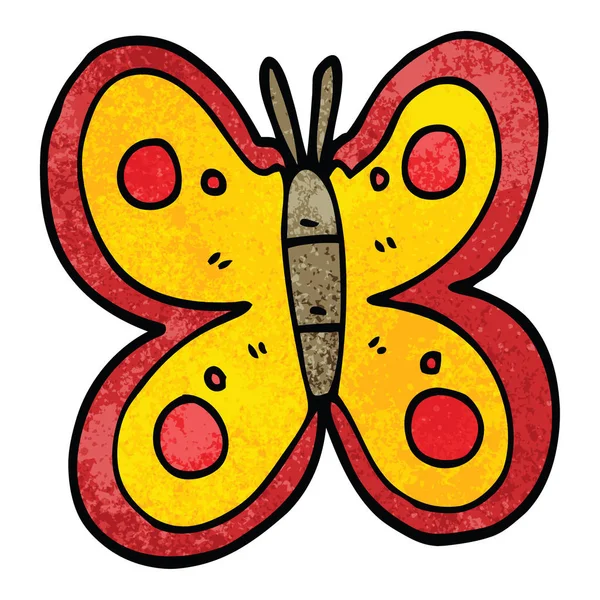 Cartoon Doodle Huge Butterfly — Stock Vector