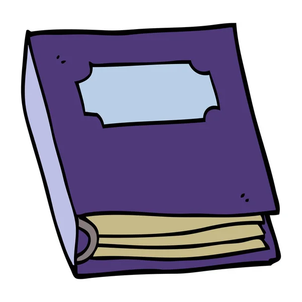 Desenho Animado Doodle Livro Roxo — Vetor de Stock