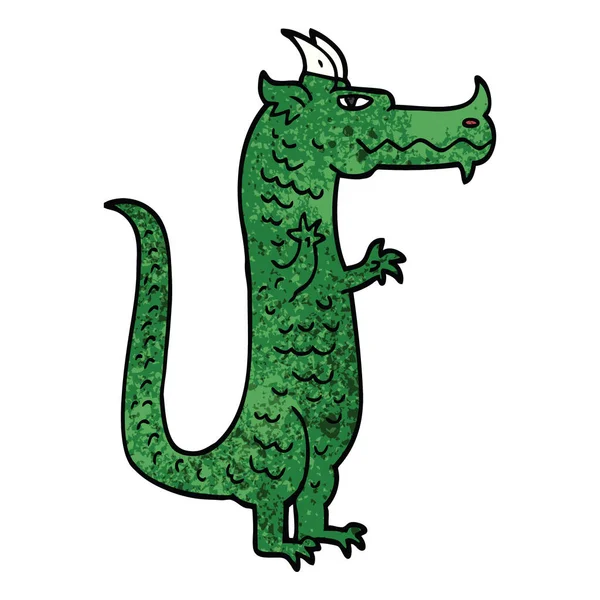 Dibujos Animados Garabato Dragón Mágico — Archivo Imágenes Vectoriales