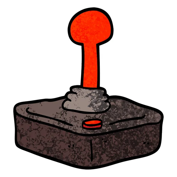 Grunge Getextureerde Illustratie Cartoon Joystick — Stockvector