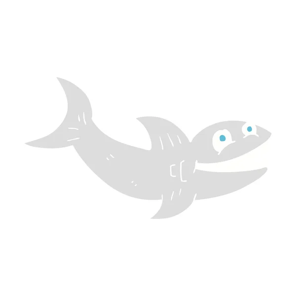 Ilustración Color Plano Tiburón — Archivo Imágenes Vectoriales