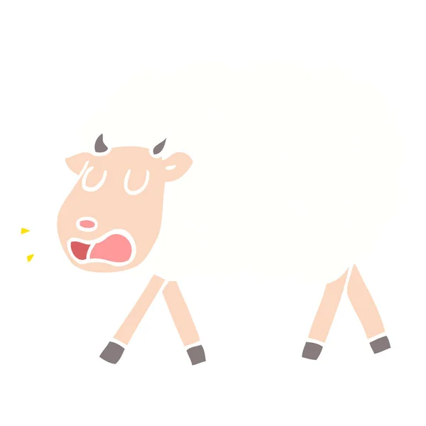 Egale Kleur Illustratie Cartoon Schapen — Stockvector