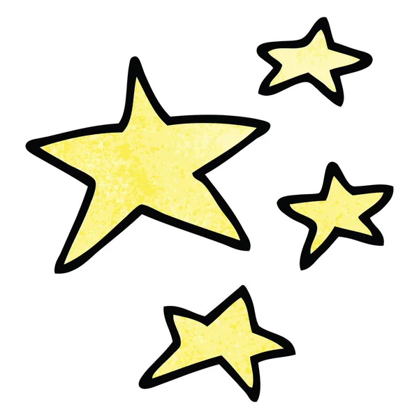 Rajzfilm Doodle Csillagok Vektor Illusztráció — Stock Vector