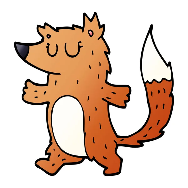Kreslený Doodle Fox Ploché Ikony Izolovaných Bílém Pozadí Vektor Ilustrace — Stockový vektor