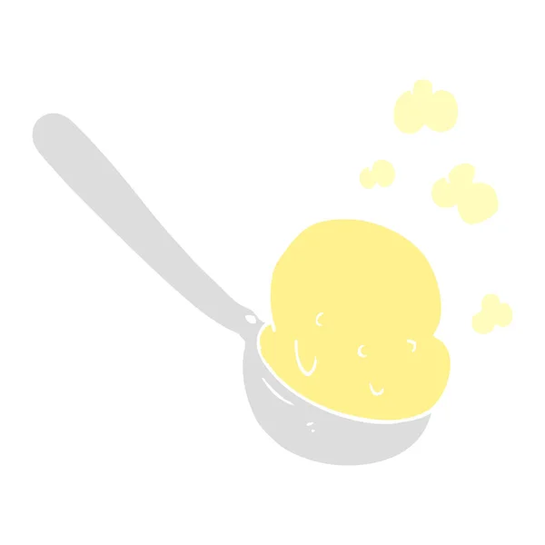 アイスクリームのスクープのフラット カラー イラスト — ストックベクタ