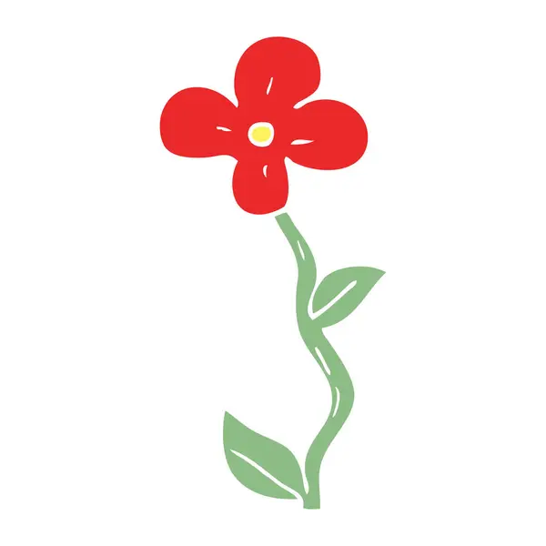 Cartoon Doodle Flower Vector — Stock Vector