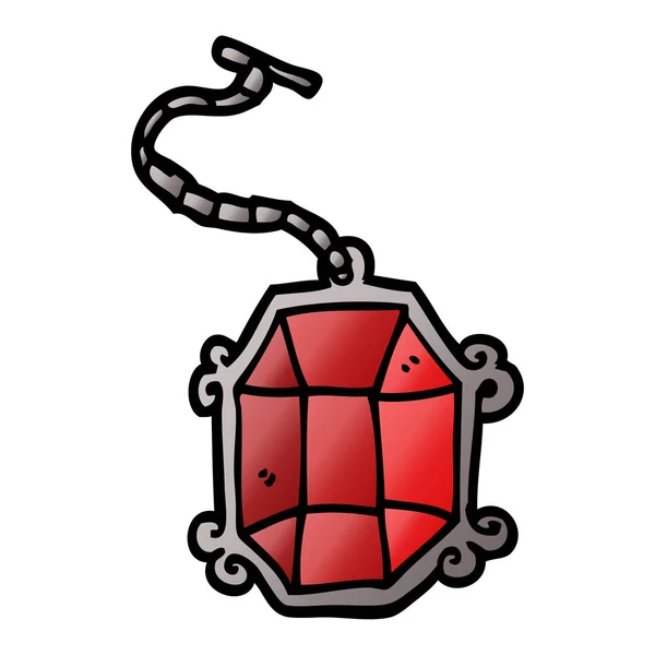 Cartoon Doodle Ruby Hanger — Stockvector