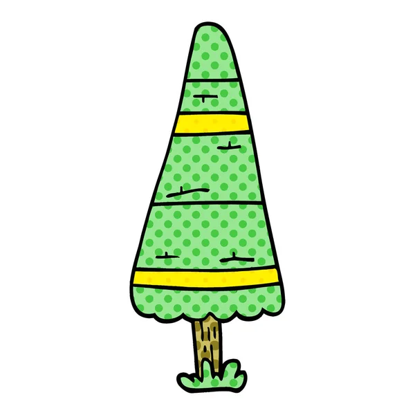 Cartoon Doodle Christmas Tree — Stock Vector
