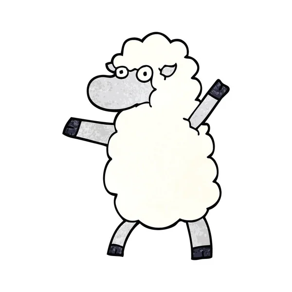 Kreslený Doodle Ovce Vitellia — Stockový vektor