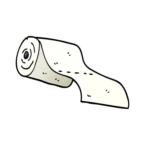 Dibujos Animados Doodle Inodoro Rollo — Vector de stock