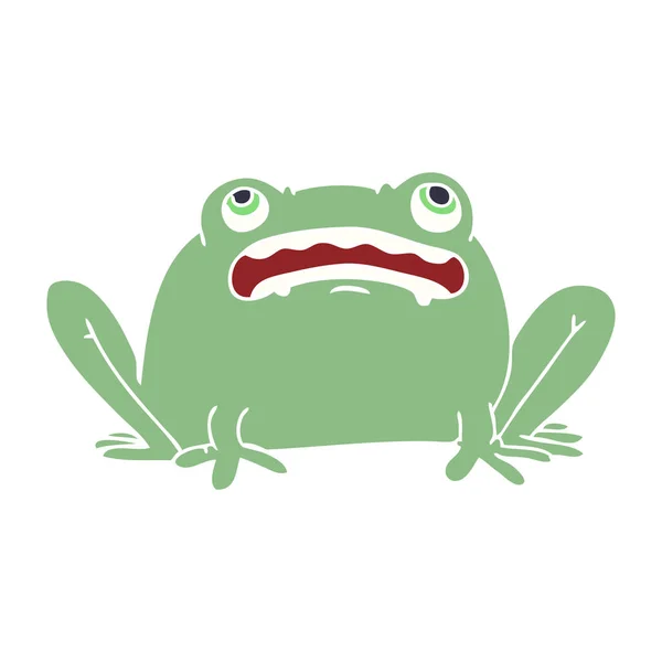 Dibujos Animados Doodle Frog Sobre Fondo Blanco — Archivo Imágenes Vectoriales