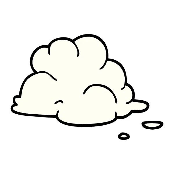 Desenhos Animados Doodle Nuvens Brancas Fofas — Vetor de Stock