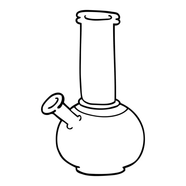 Linha Desenho Desenho Animado Bong — Vetor de Stock