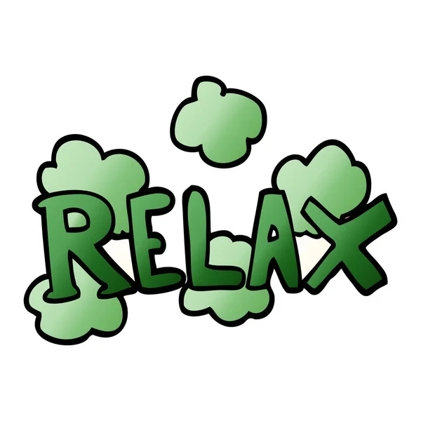 Dessin Animé Doodle Relax Symbole — Image vectorielle