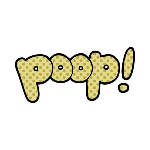 Cartoon Doodle Font Poop — Stock Vector