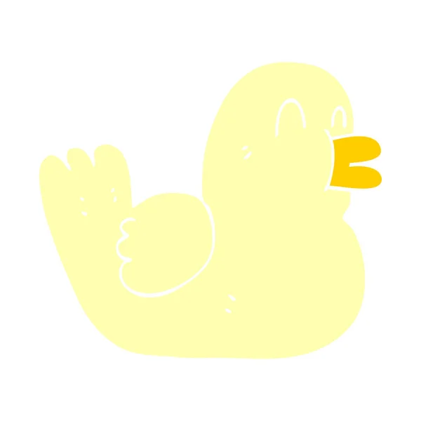 Dibujos Animados Garabato Feliz Pato — Vector de stock