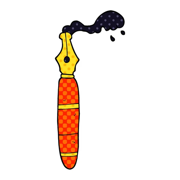 Caneta Doodle Desenhos Animados Ilustração Vetorial — Vetor de Stock