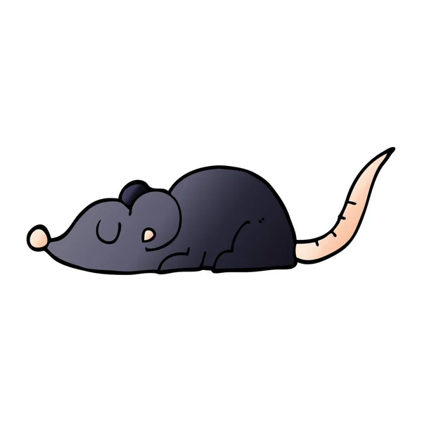 Cartone Animato Scarabocchio Ratto Nero — Vettoriale Stock