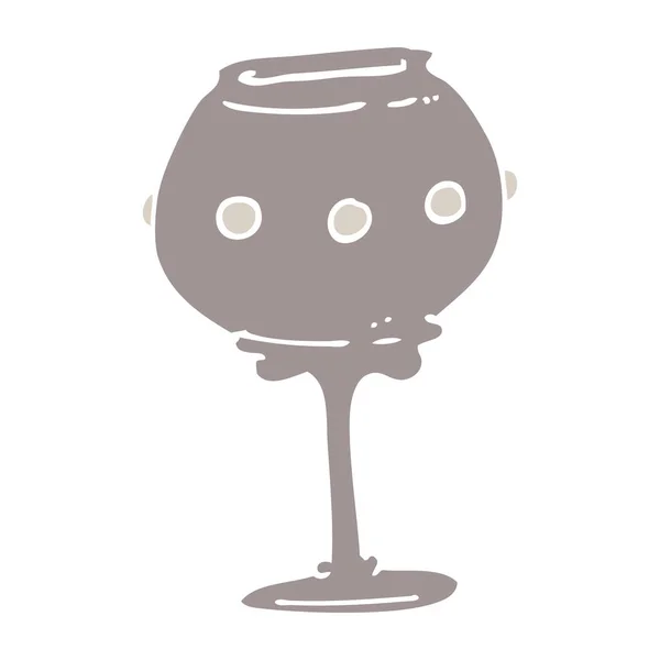 Egale Kleur Illustratie Cartoon Metalen Goblet — Stockvector