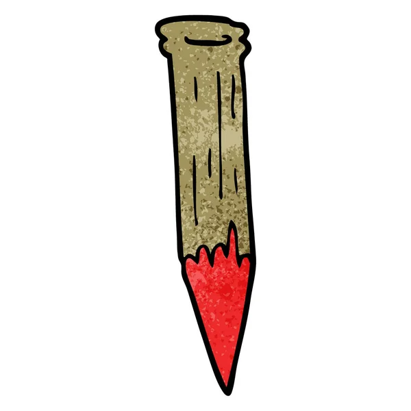 Cartoon Doodle Bloody Vampire Stake — Stock Vector