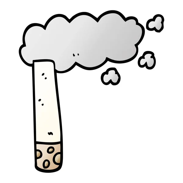 Vetor Gradiente Ilustração Cartoon Cigarro — Vetor de Stock