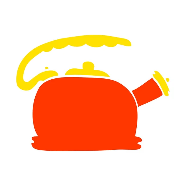 Мультяшный Чайник Свиста Каракулей — стоковый вектор